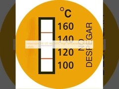 Nieodwracalne 100 120 140 160°C Etykiety wrażliwe na wysoką temperaturę