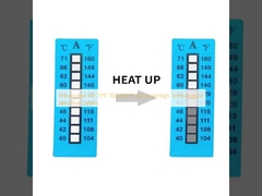 Nieodwracalne 40-71°C 104-160°F 10 Poziom Wysokiej Temperatury Etykiety wrażliwe