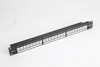 19" 21'' 110 IDC UTP Unshielded Rack Mount Patch Panel 24 Port Cat6A With Cable Management