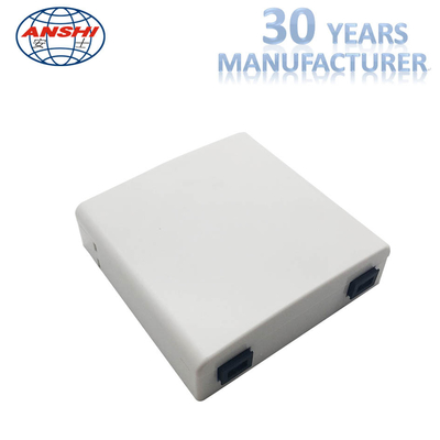 ANSHI 2 Ports Fiber Face Plate RJ45 And SC FTTH Termination Box ABS Material
