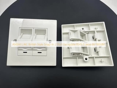 ANSHI LJ6C British Style Snap-In 2 Port Faceplate RJ45 Ramka 86*86MM