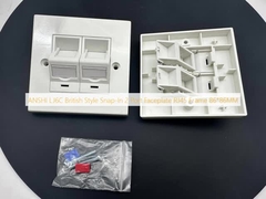 ANSHI LJ6C British Style Snap-In 2 Port Faceplate RJ45 Ramka 86*86MM