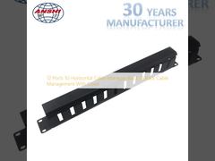 12 portów 1U Horyzontalny menedżer kabli Czarny 19 Rack Management Kabli z osłoną