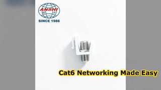 Łatwa instalacja gniazda Keystone Cat6 bez użycia narzędzi