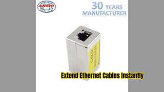 Przedłuż kable Ethernet za pomocą ekranowanych metalowych złączy RJ45