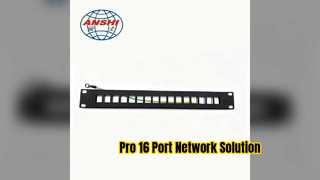 16 Port Shielded Patch Panel for Reliable Network Setup