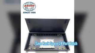24-portowe rozwiązanie sieciowe typu patch panel 0 5U do montażu w stojaku