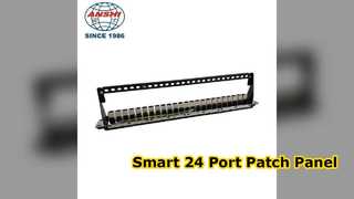 Inteligentny 24-portowy panel krosowy CAT6 ze wskaźnikami LED