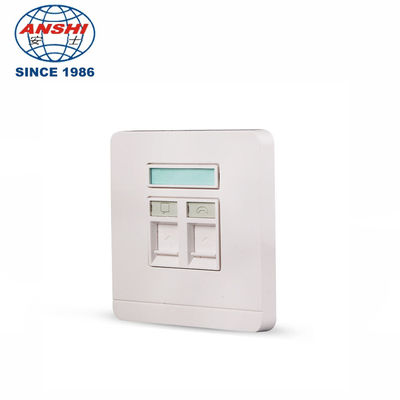 ANSHI RJ45 86x86mm Single Hole Double Hole Panel Telecommunication Face Plate