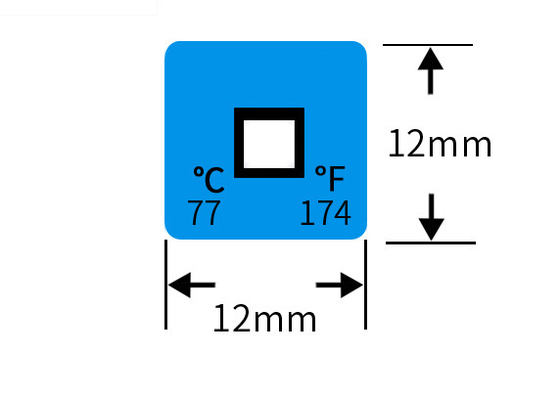 Irreversible 40-71℃ 104-160℉ 10 Level High Temperature Sensitive Labels
