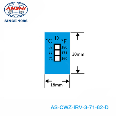 Irreversible 40-71℃ 104-160℉ 10 Level High Temperature Sensitive Labels