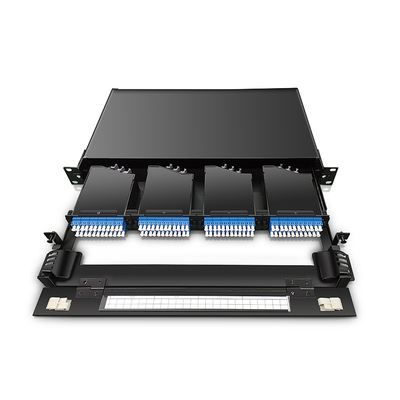 ANSHI 1U 144 Cores Patch Panel Loaded With MPO MTP Cassette