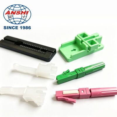 FTTH Mechanical Splicer Fiber Optic LC APC Fast Connector Metal V-groove Single Mode Multimode OM3 OM4