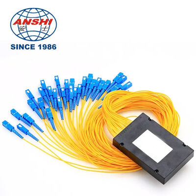 SC APC Connector ABS BOX Type 1x32 Fiber Optic PLC Splitter High Quality Cable Type Optical PLC Splitter