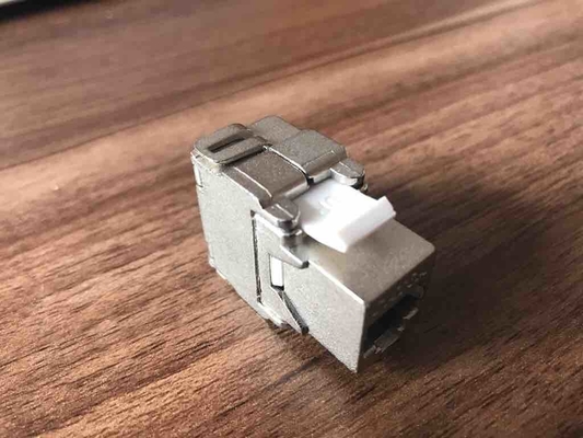 FTP Cat6 Punch Down Keystone Jack RJ45 180 stopni Metaliczny Kolor OEM / ODM