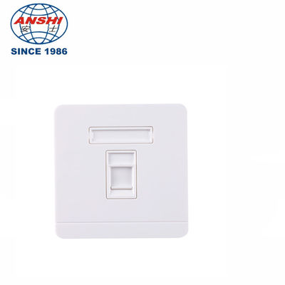 ANSHI Płytka czołowa telekomunikacyjna RJ45 86x86mm z jednym lub dwoma otworami