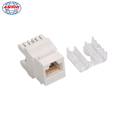 RJ45 180 stopni CAT6 CAT6A UTP Keystone Jack z pozłacanymi fosforowymi brązowymi szpilkami