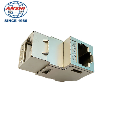 CAT5E CAT6 CAT6A poprzez dokowanie Keystone Jack Wall Panel Mount Connector 90 stopni stopu cynku poprzez panel modułu