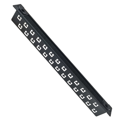Czarny XL-4020-3L-B Wysoce 1u zarządzanie kablem szczotką ANSHI 19 cali