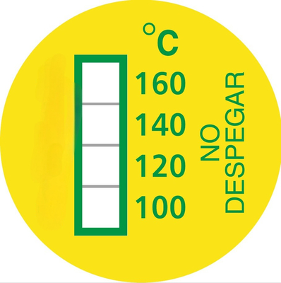 Nierozerwalne, czułe na wysoką temperaturę etykiety 100-160C