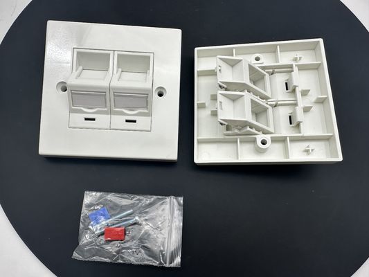 ANSHI LJ6C British Style Snap-In 2 Port Faceplate RJ45 Ramka 86*86MM