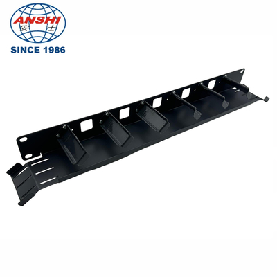 1U HORIZONTAL CABLE MANAGER 19 Inch Rackmount Czarny Żelazo