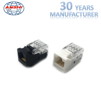 Ivory Cat5e RJ45 Punch Down Jack / ABS Beznarzędziowy Keystone Jack Gold Plating