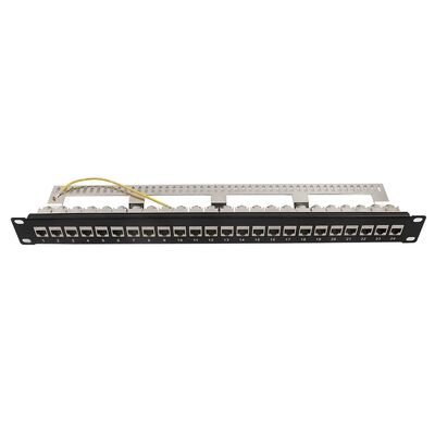 ANSHI 19 cali 1U Wysokość 24 porty STP osłonięty rack Mount Patch Panel do sieci