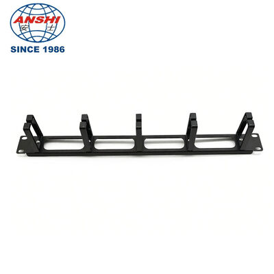 1U Wysokość 19 cali Wstawka montażowa pozioma kabel manager z 5 pierścieniami do zarządzania kablami sieciowymi