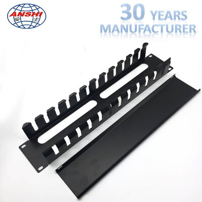 2U Wysokość 12 gniazdek Metaliczny 19 cali Sztuka montażowa pozioma kabel Manager Do instalacji sieci