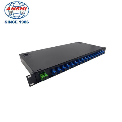 2 x 16 PLC Fiber Splitter ze złączem SC/UPC, montowany w szafie rack 1U 19