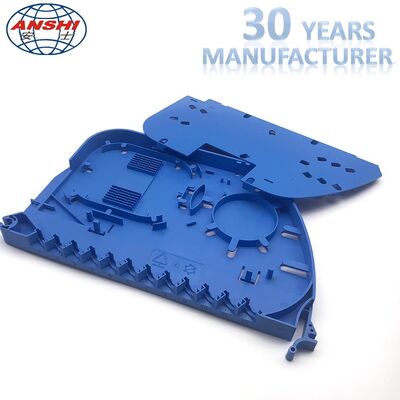 12 Core Flame Retardant 94V-0 Fiber Optic Splice Tray Rotary and Pivoting with Aluminum Cover for Distribution Box and Frame