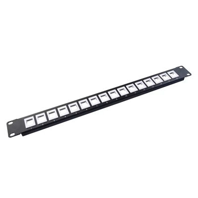 Panel patch 1U 12 portów CAT5E CAT6A UTP rozładowany z rozruszami RJ45 i fosforowymi brązowymi pinami IDC do konfiguracji sieci