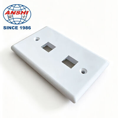 ANSHI 120 Typ US Standard Wall Mount Face Plate, 2 Port RJ45 RJ11 Produkt telekomunikacyjny z podwójnym portem