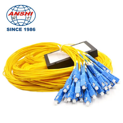 SC APC Connector ABS BOX Type 1x32 Fiber Optic PLC Splitter High Quality Cable Type Optical PLC Splitter
