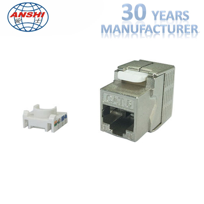 Ekranowane gniazdo keystone RJ45 STP ze stopu cynku 180 stopni Beznarzędziowe CAT7 CAT5E