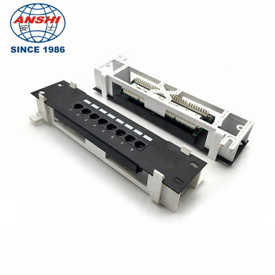 CAT5e 110 IDC Panel krosowy do montażu w szafie 1U 8 portów
